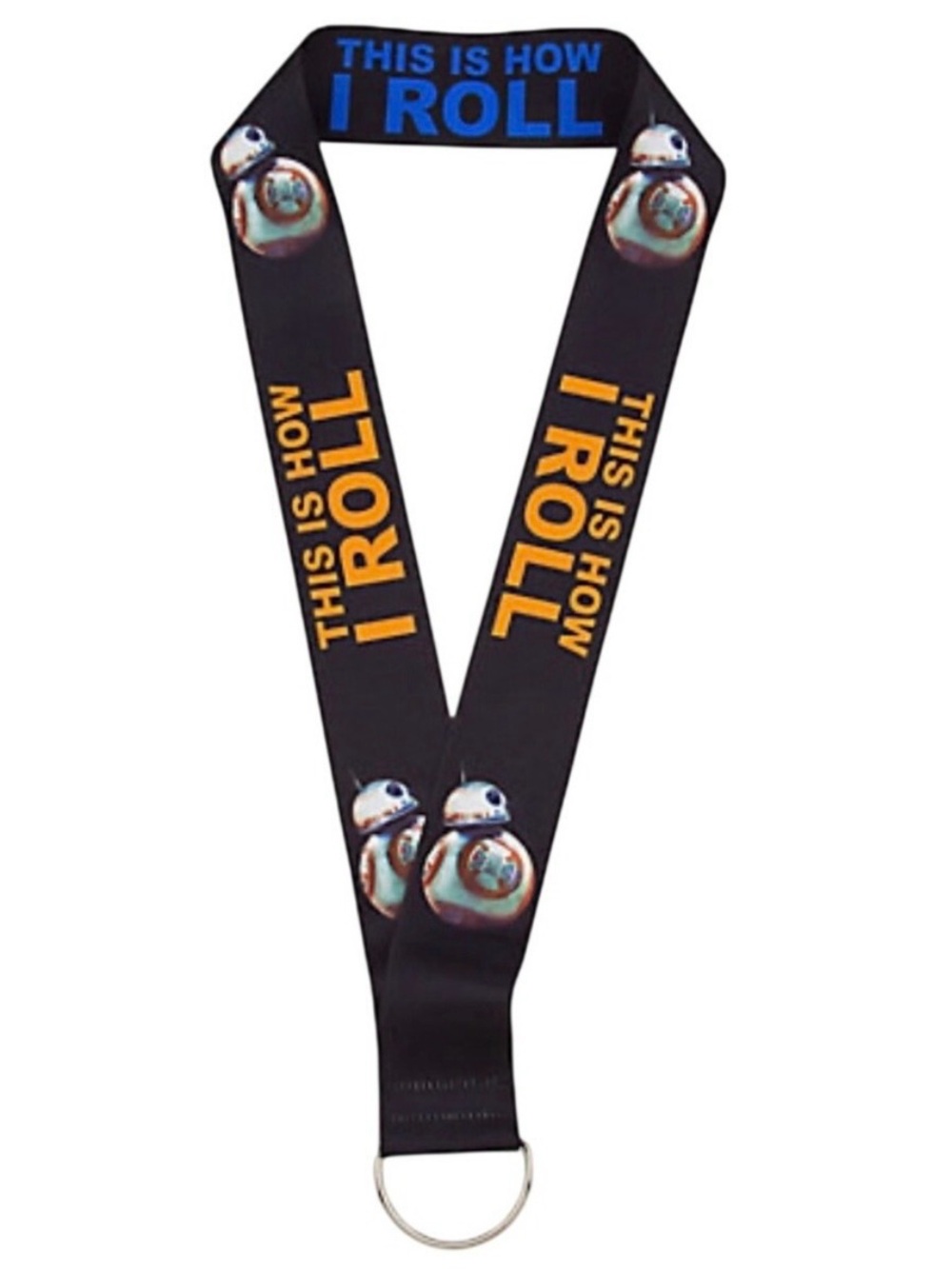 Disney Star Wars Reversible Lanyard R2‑D2 BB‑8 This Is How I Roll DISCONTINUED